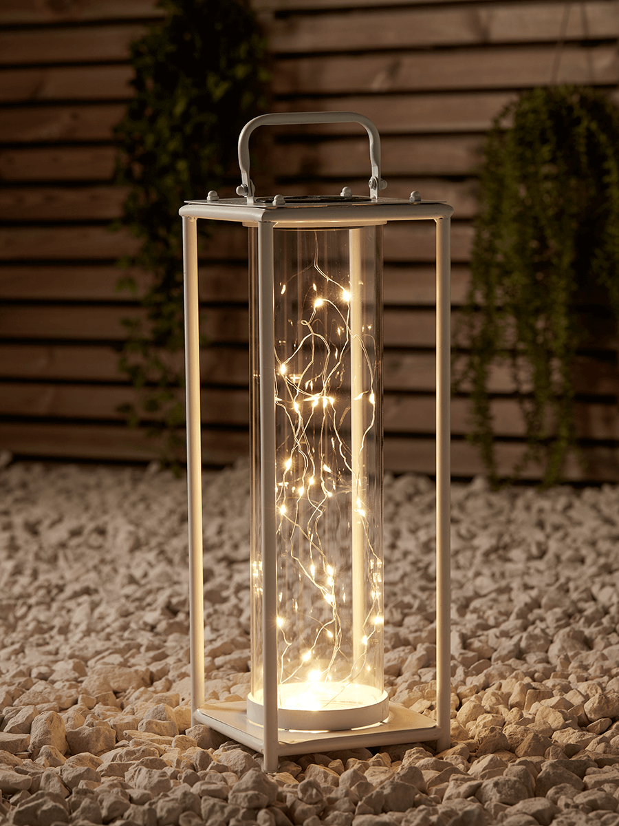

NEW Solar Wire Lights Lantern - White