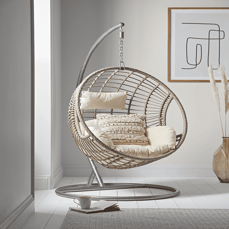 Indoor Outdoor Hanging Chair Grey