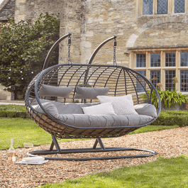 Indoor Outdoor Double Hanging Chair Black