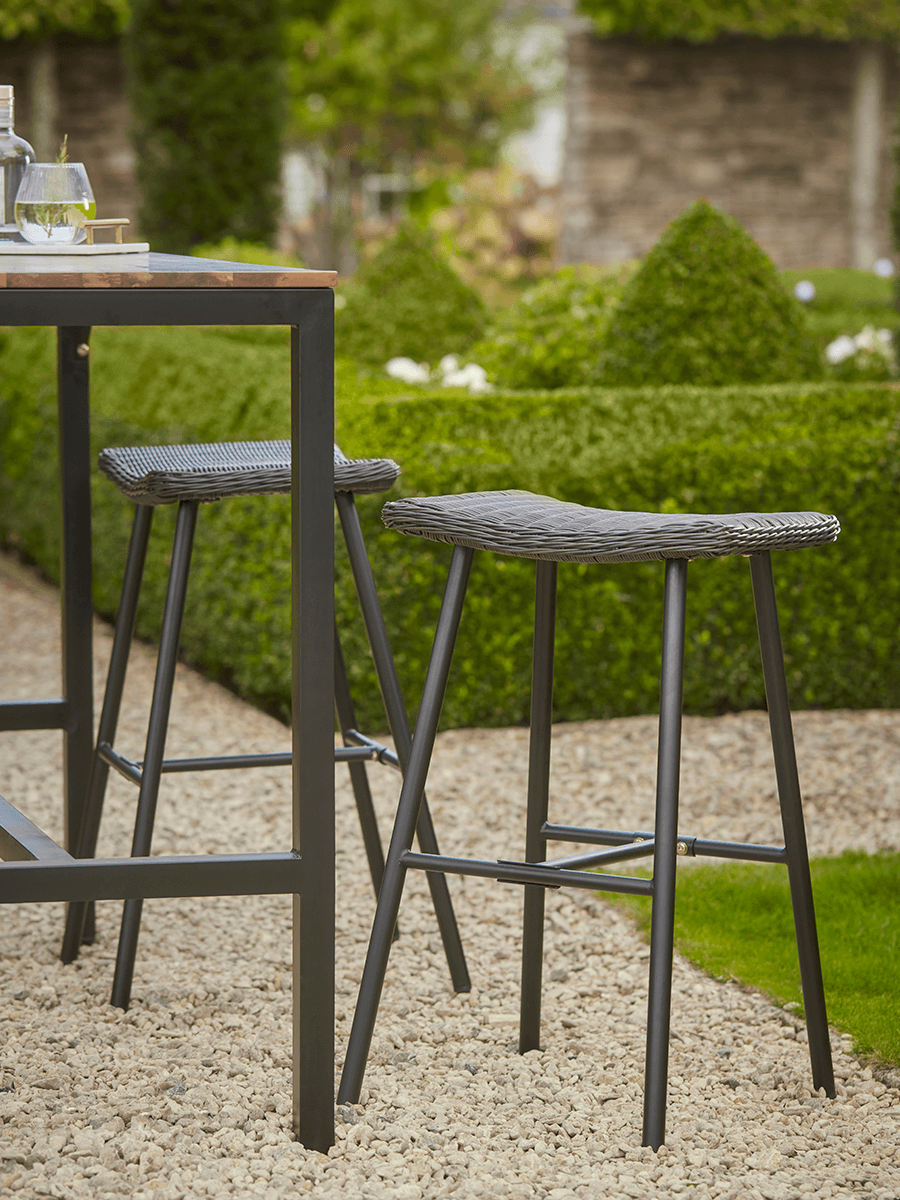 

NEW Two Alta Curved Bar Stools - Black