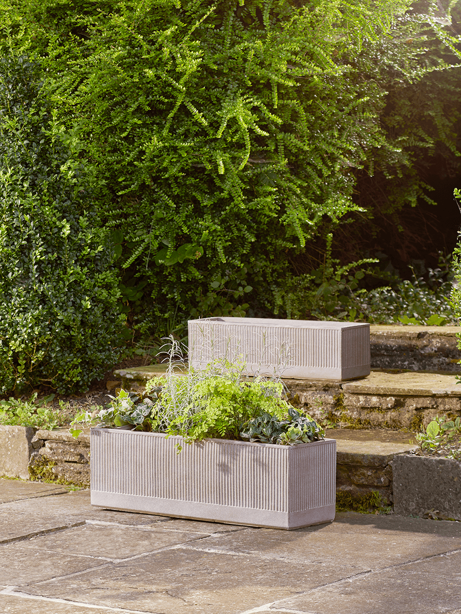 

NEW Two Striped Concrete Troughs - Taupe