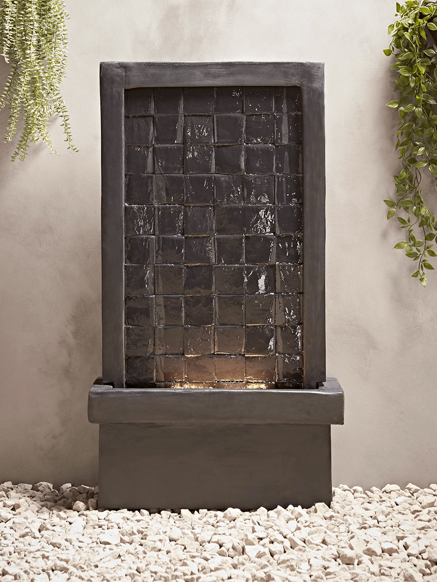 Product photograph of Charcoal Tiles Water Feature from Cox and Cox