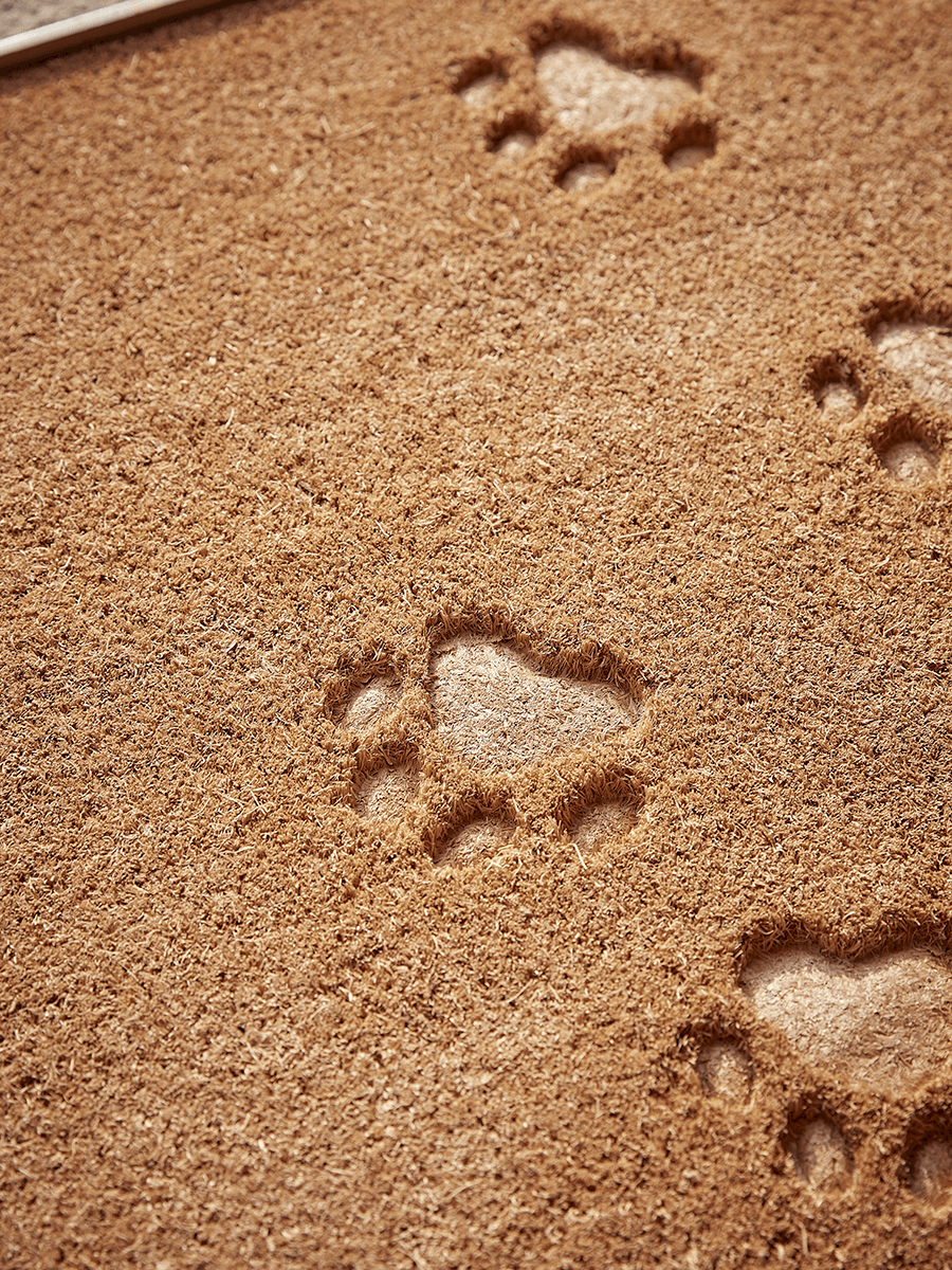 Embossed Paw Print Doormat - Double