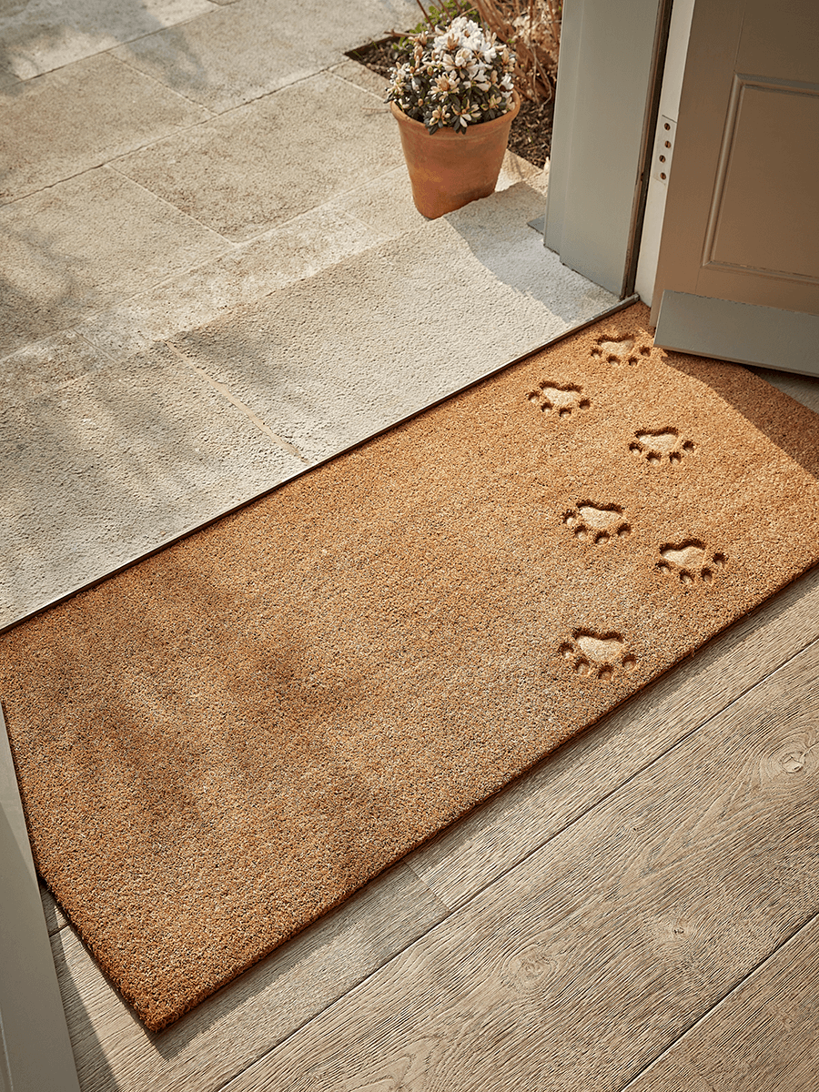 Product photograph of Embossed Paw Print Doormat - Double from Cox and Cox