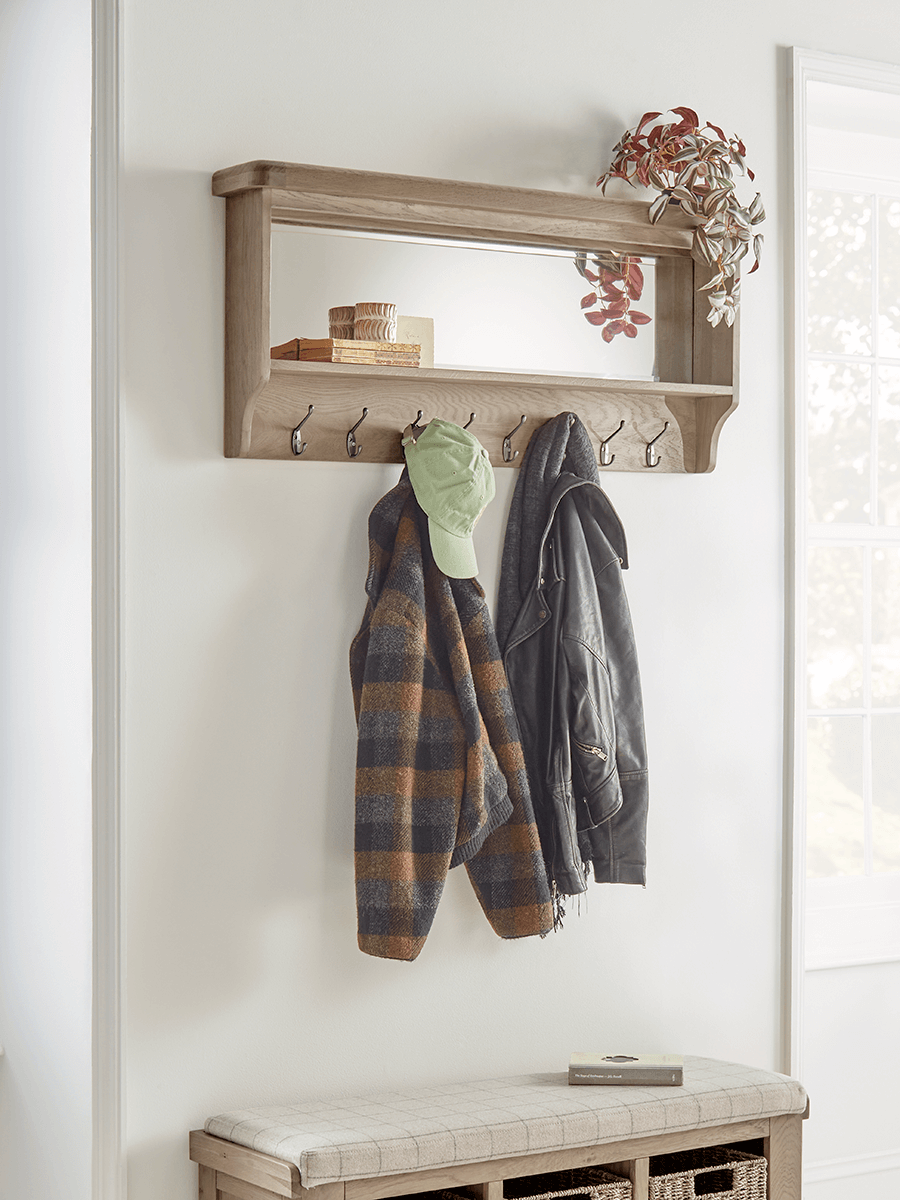 NEW Burford Oak Hook Rack