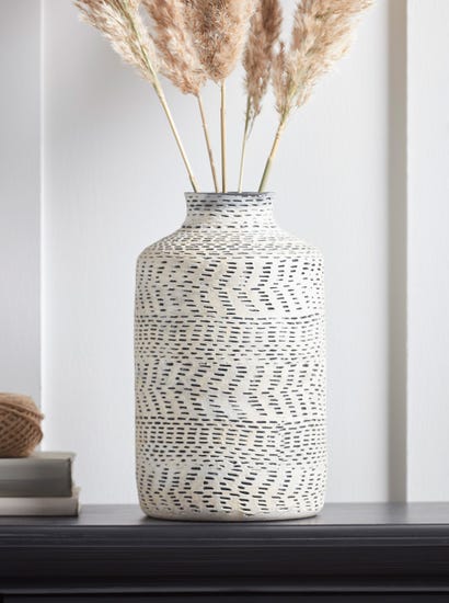 Textured Chevron Vase