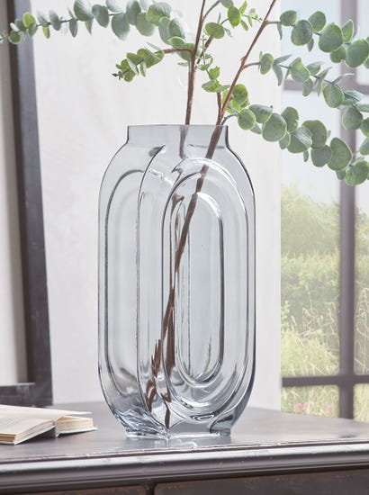 Smoked Abstract Vase