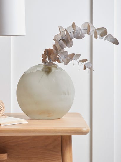 Frosted Globe Vase