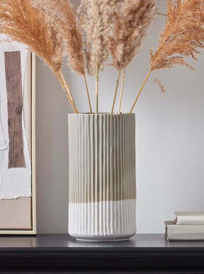 Two Tone Fluted Vase