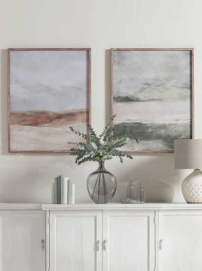 Two Abstract Landscape Framed Canvases