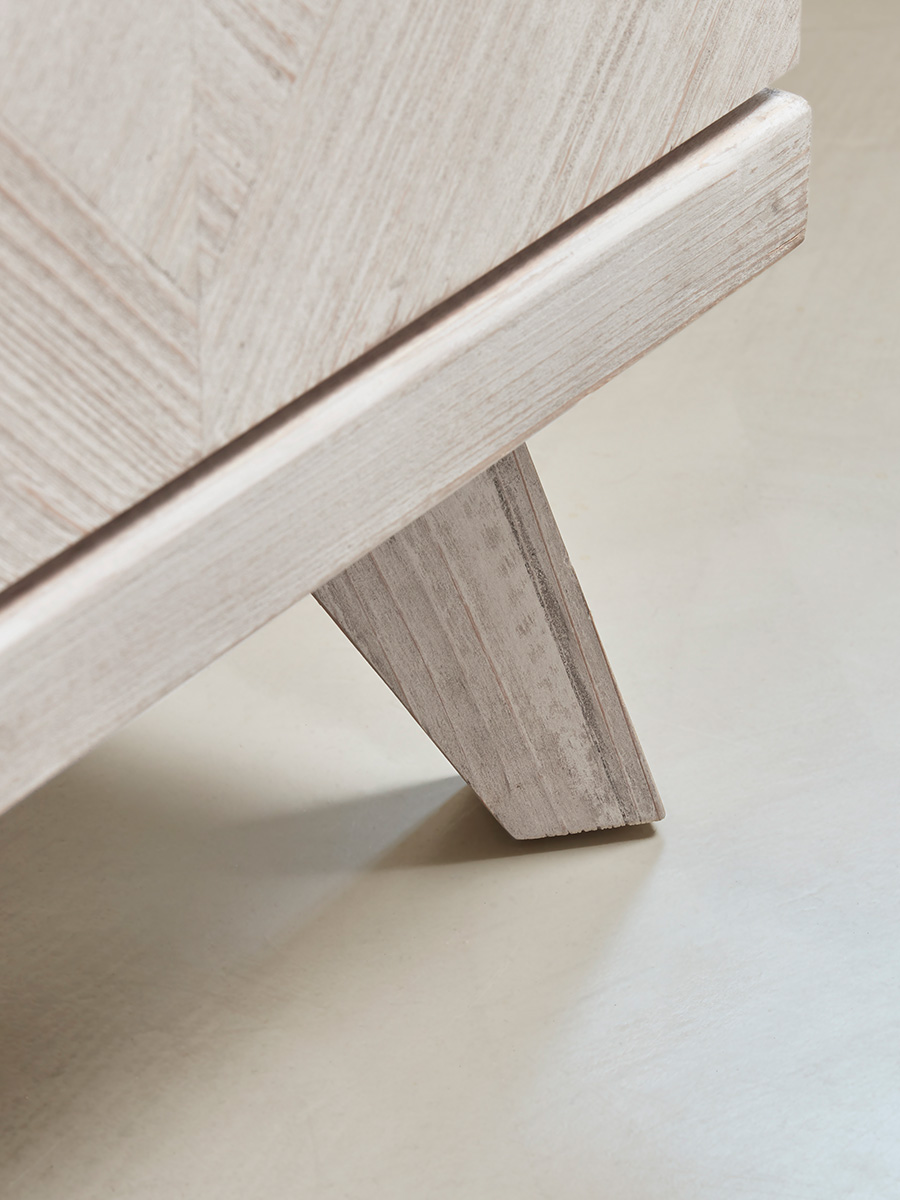 Limewashed Parquet Sideboard
