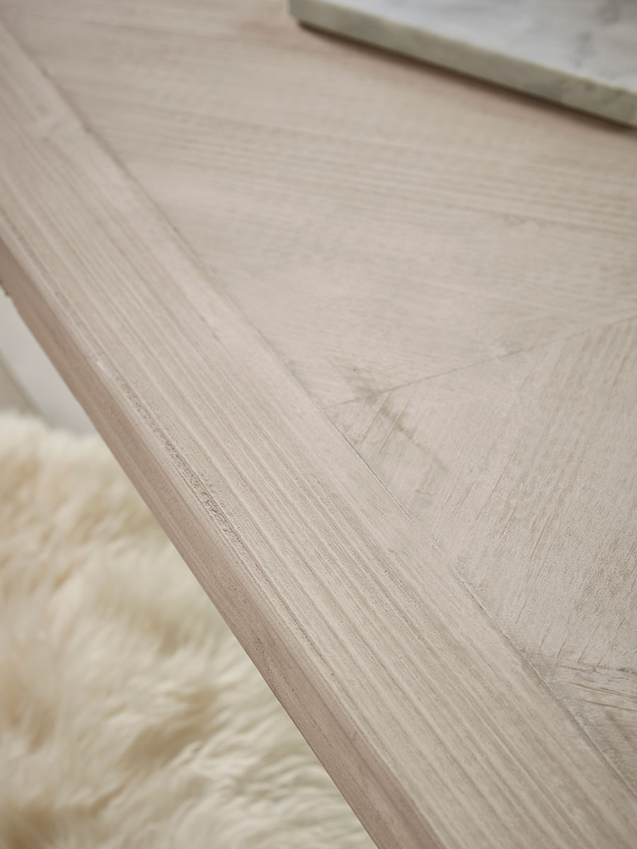 Limewashed Parquet Dining Table