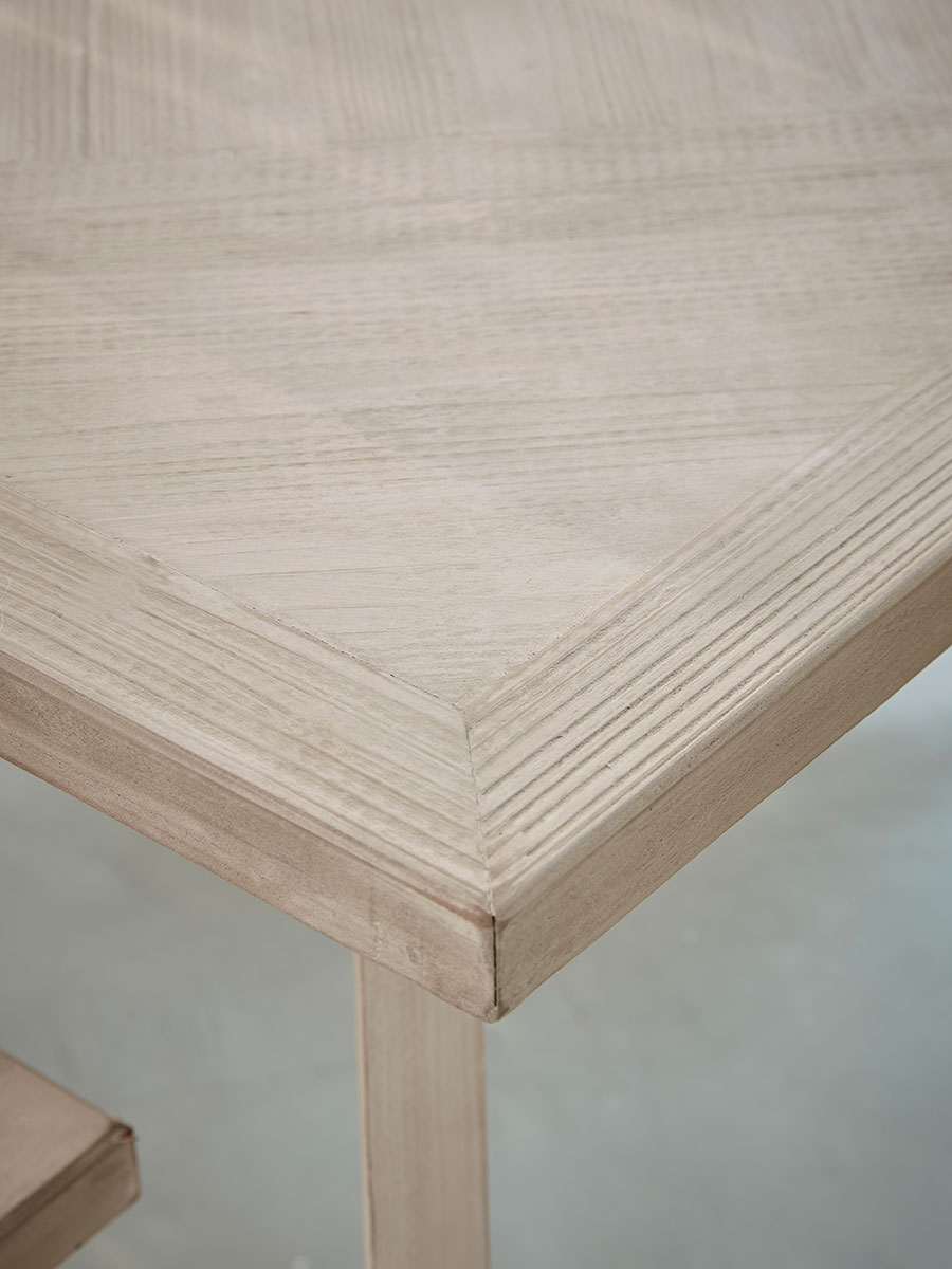 Limewashed Parquet Dining Table