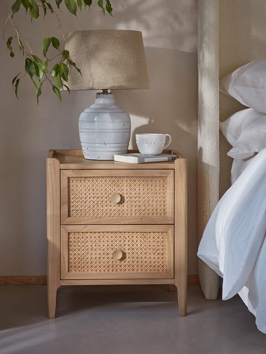 Product photograph of Mia Bedside Table from Cox and Cox