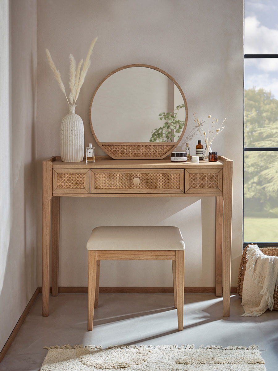 Product photograph of Mia Dressing Table Stool from Cox and Cox