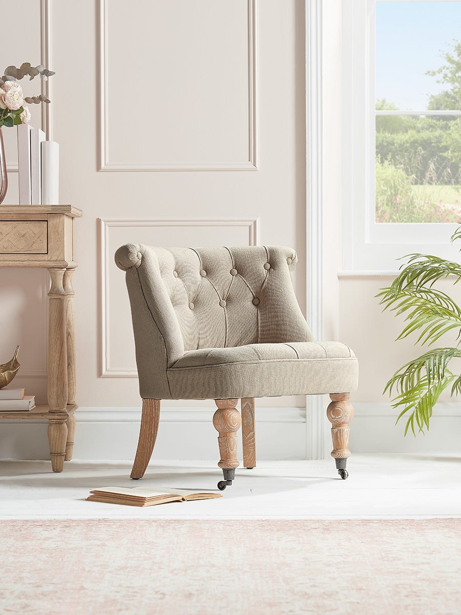 Beige slipper shop chair