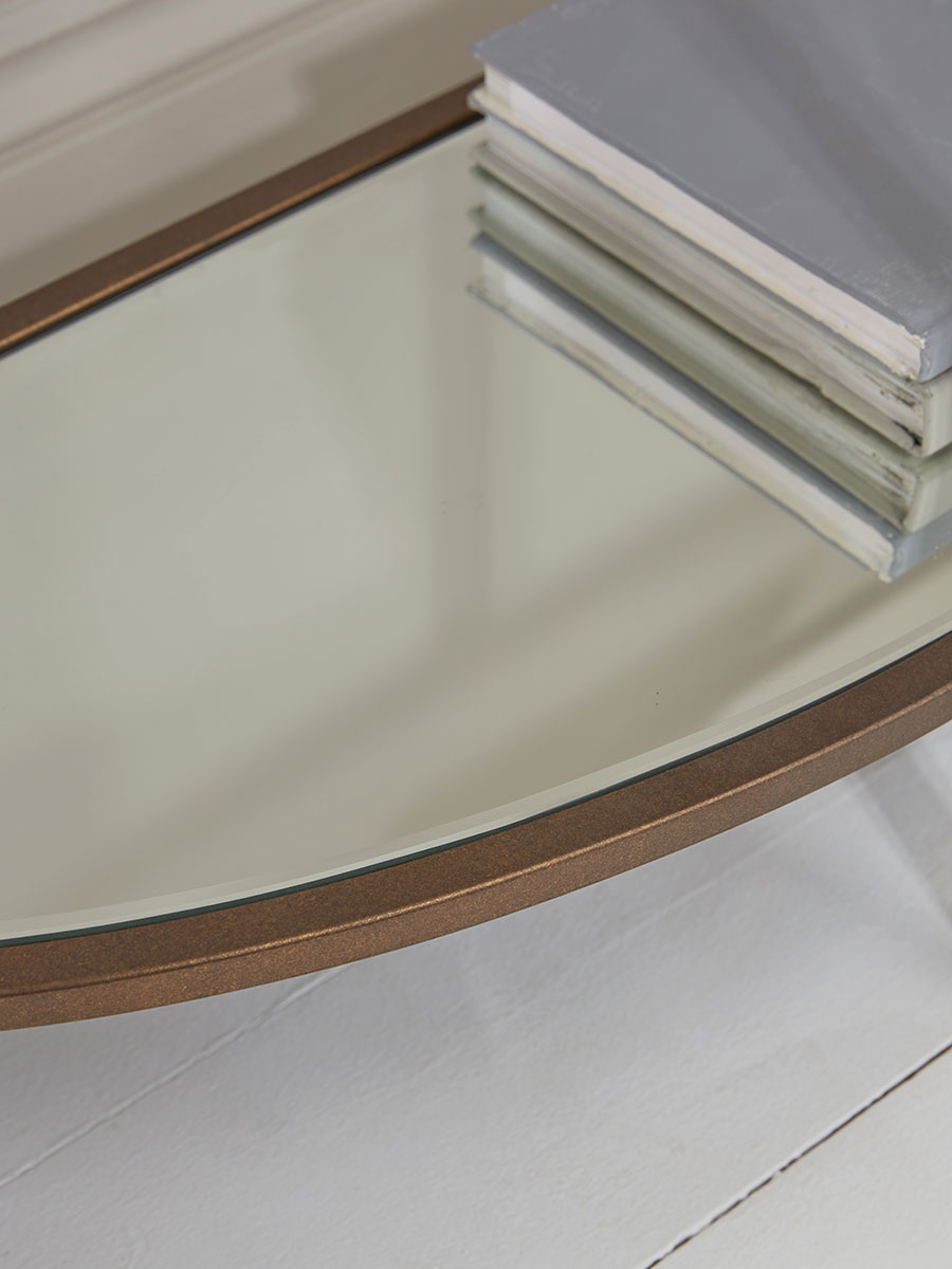 Glass Display Console Table - Aged Bronze