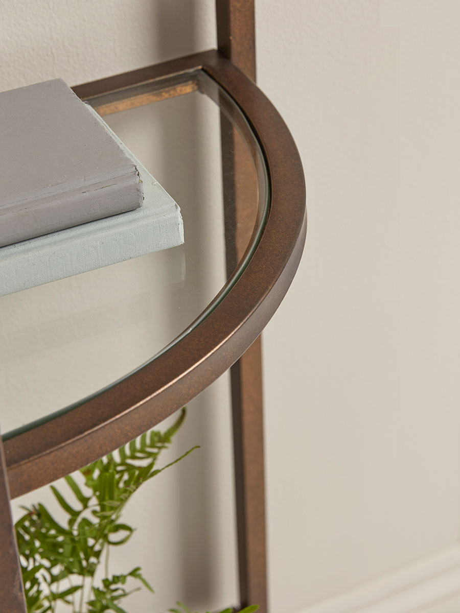 Glass Display Shelf Unit - Aged Bronze