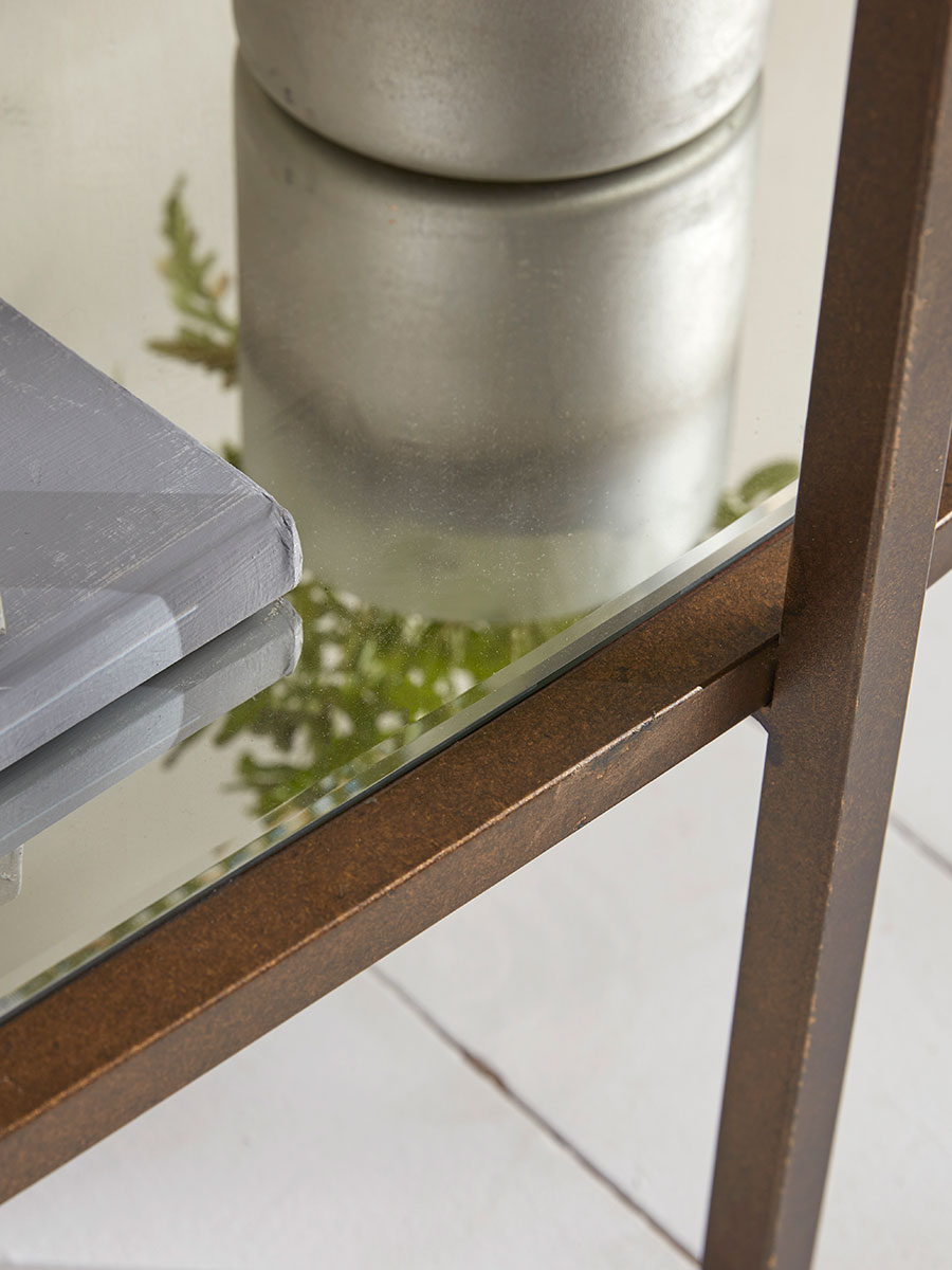 Glass Display Shelf Unit - Aged Bronze