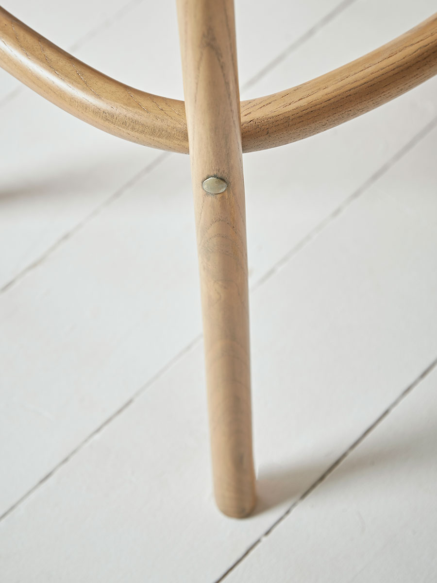 Two Cross Back Counter Stools - Natural