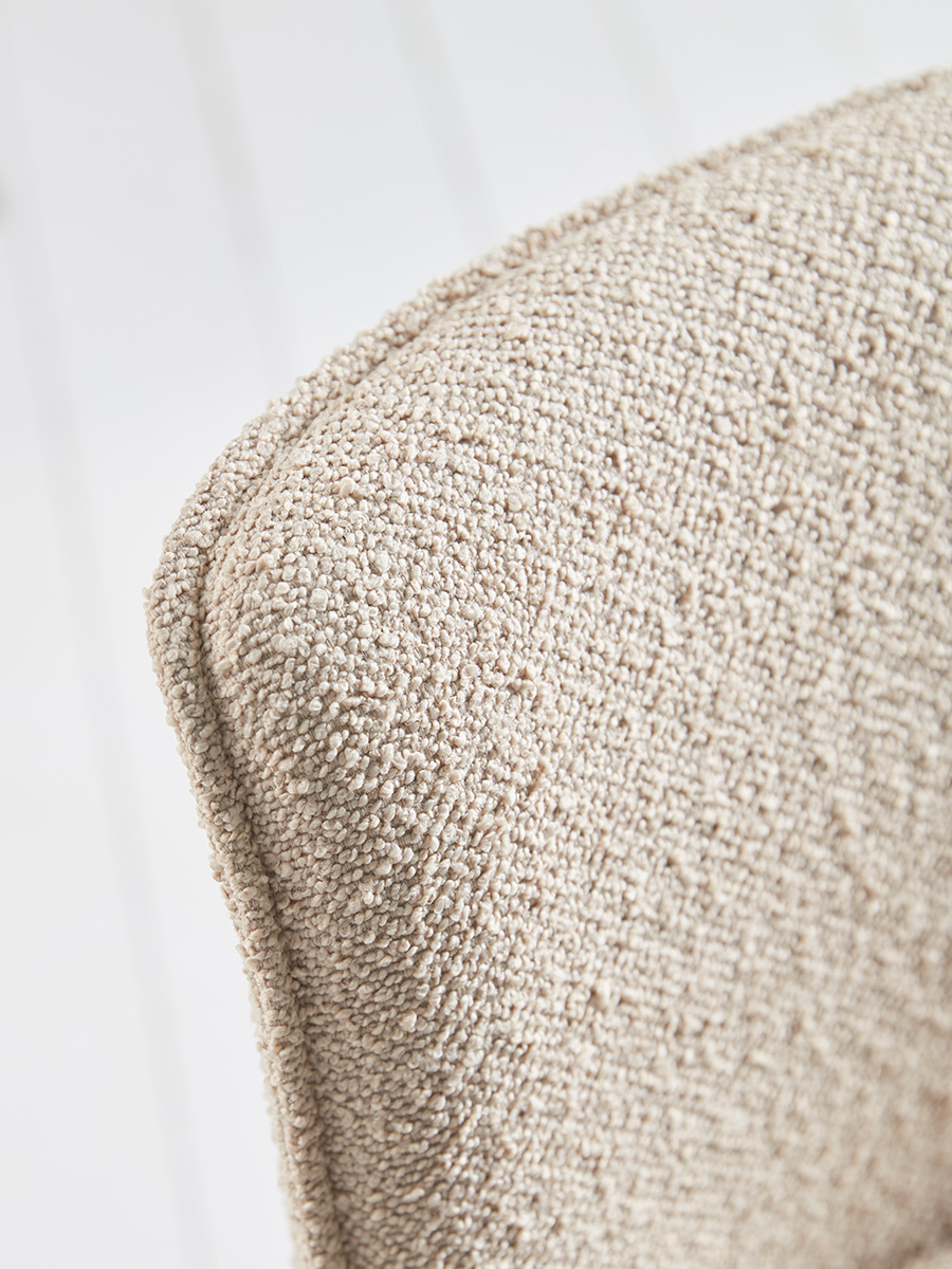 Two Upholstered Linen Dining Chairs