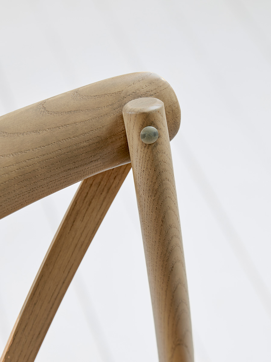 Two Cross Back Dining Chairs - Natural