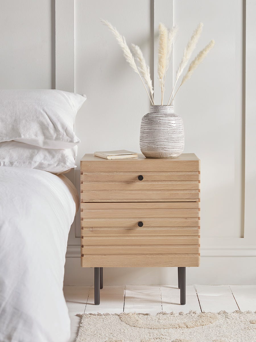 Product photograph of Alma Bedside Table from Cox and Cox