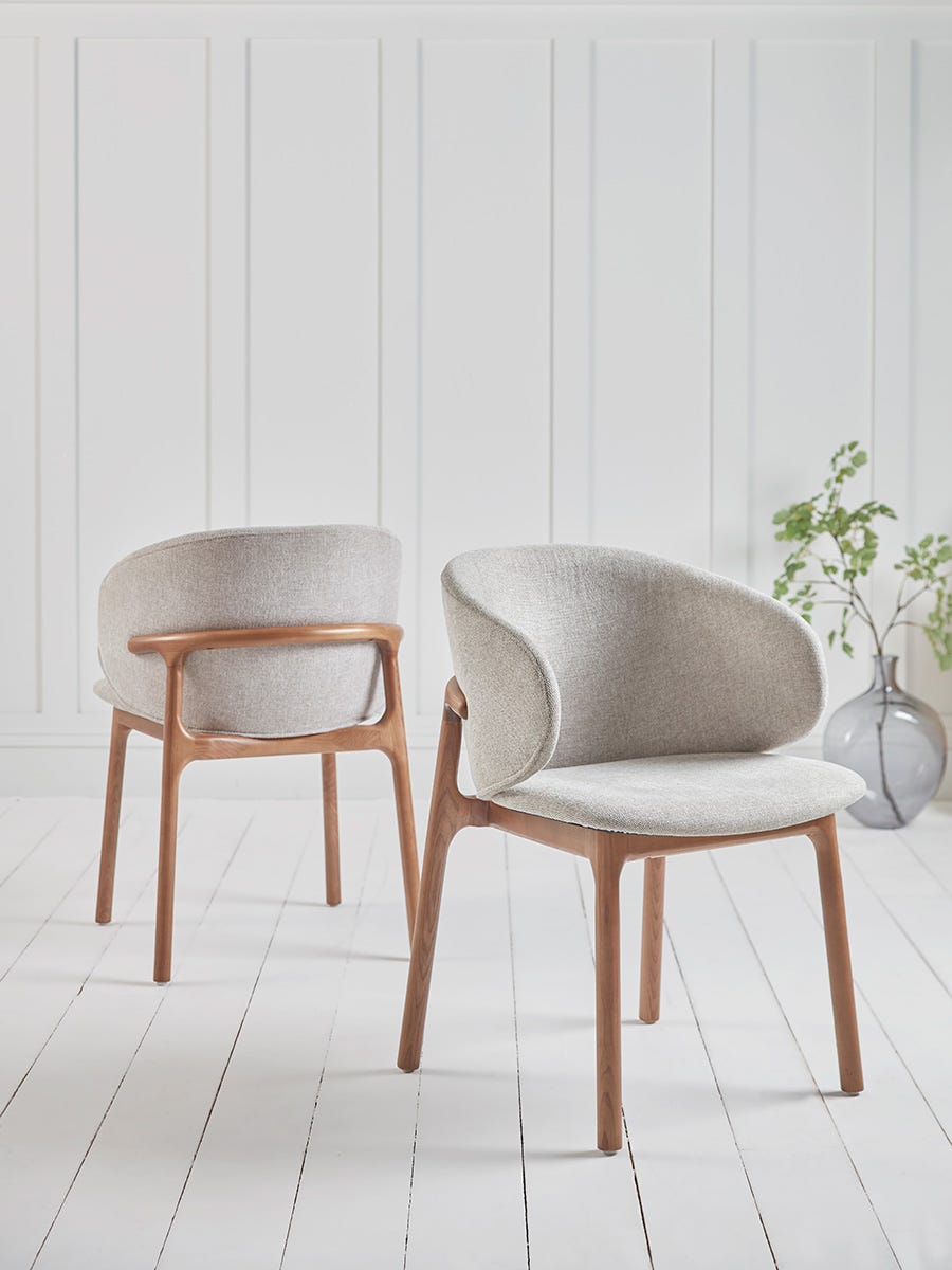 Product photograph of Two Hannan Dining Chairs from Cox and Cox