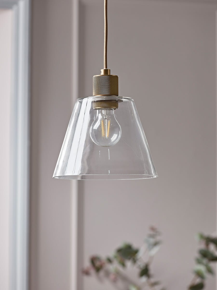 Product photograph of Glass Tapered Pendant from Cox and Cox