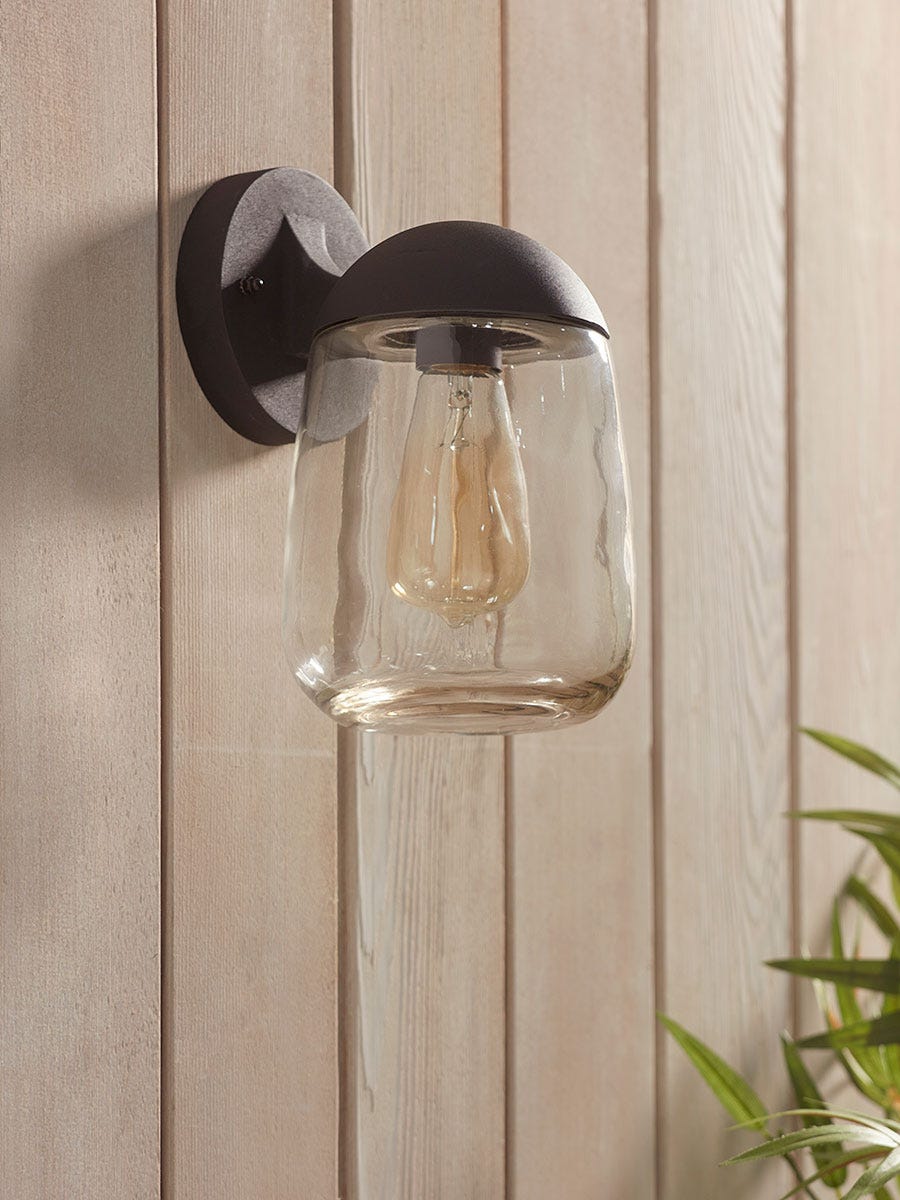 Product photograph of Dome Glass Wall Light from Cox and Cox