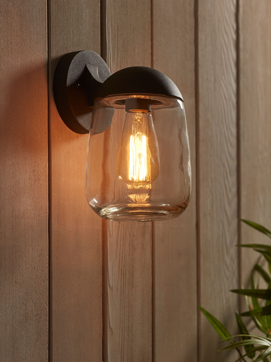 Product photograph of Dome Glass Wall Light from Cox and Cox.