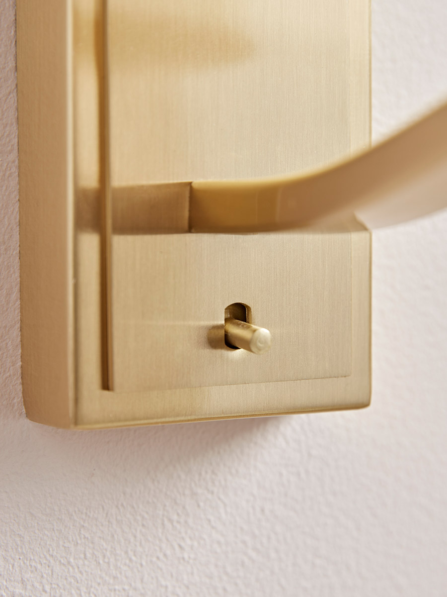 Product photograph of Brushed Gold Wall Light from Cox and Cox.