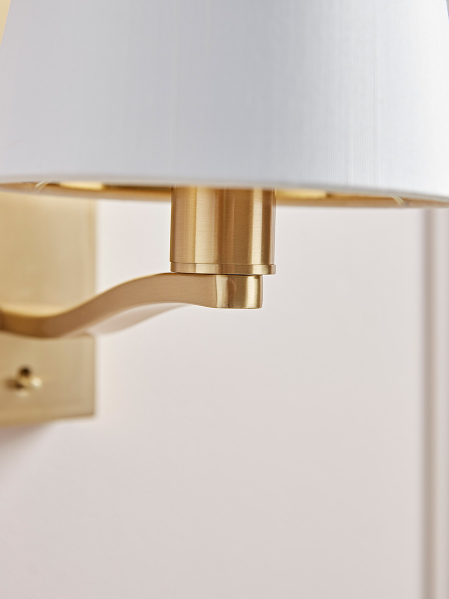 Product photograph of Brushed Gold Wall Light from Cox and Cox.