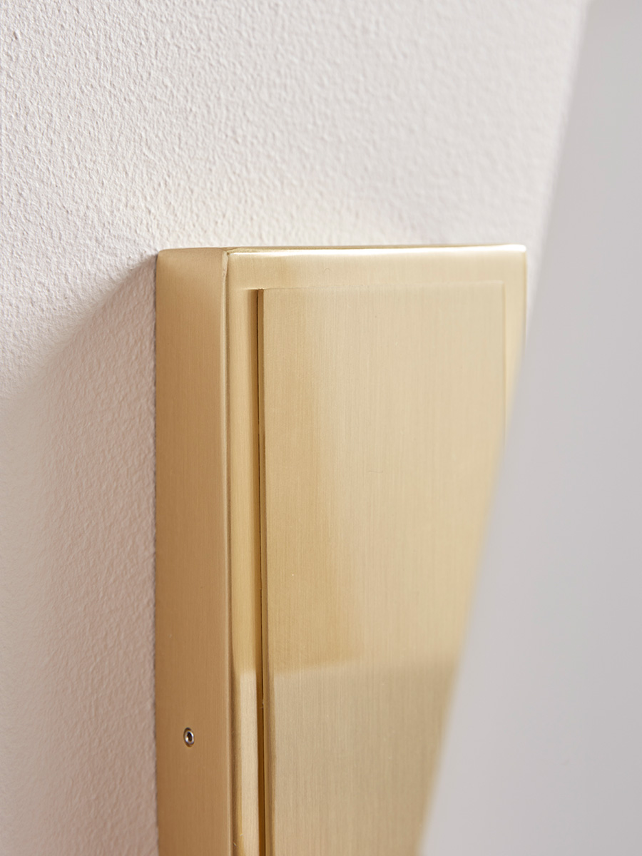 Product photograph of Brushed Gold Wall Light from Cox and Cox.