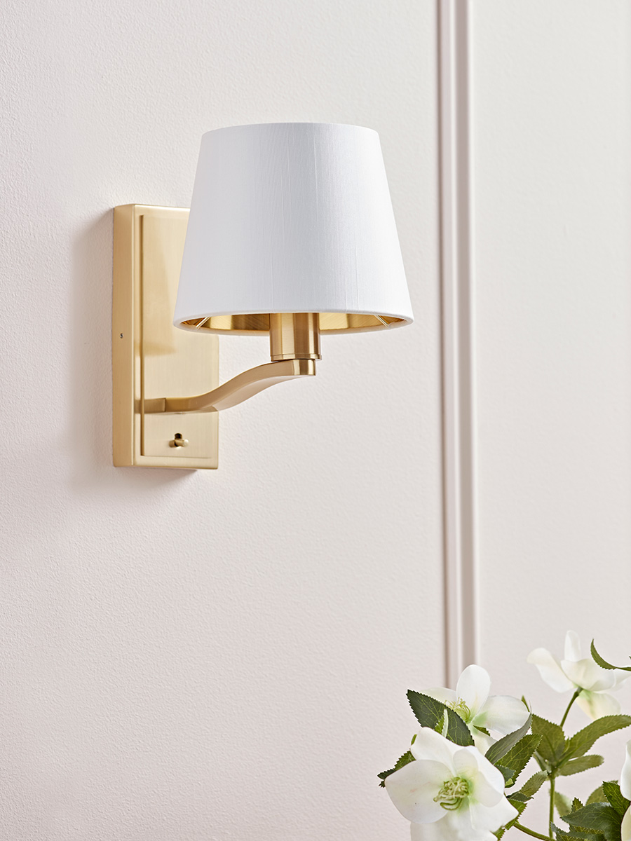 Product photograph of Brushed Gold Wall Light from Cox and Cox