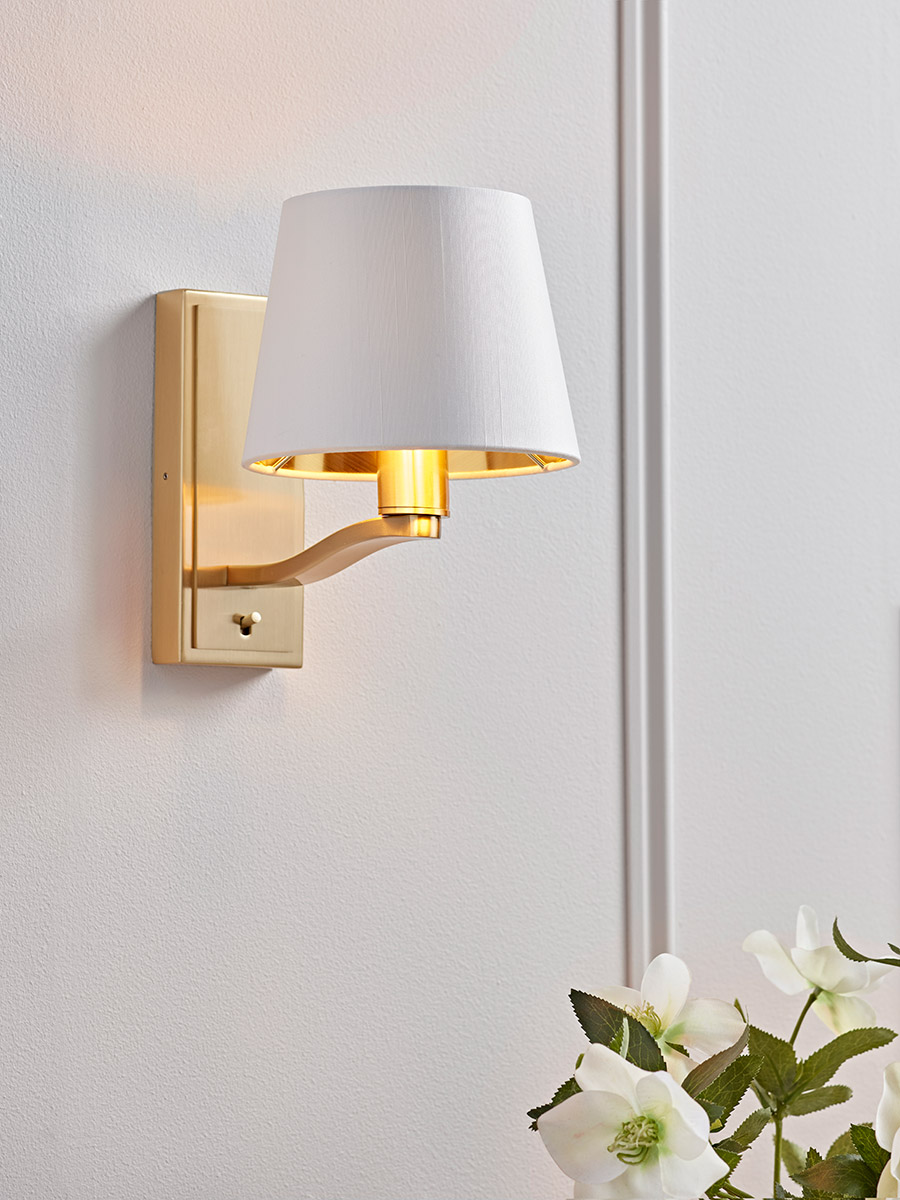 Product photograph of Brushed Gold Wall Light from Cox and Cox.