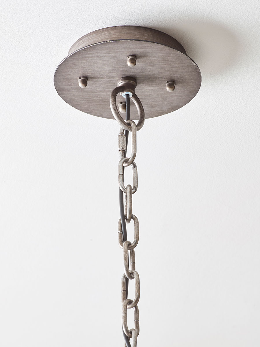 Layered Mercuried Glass Chandelier