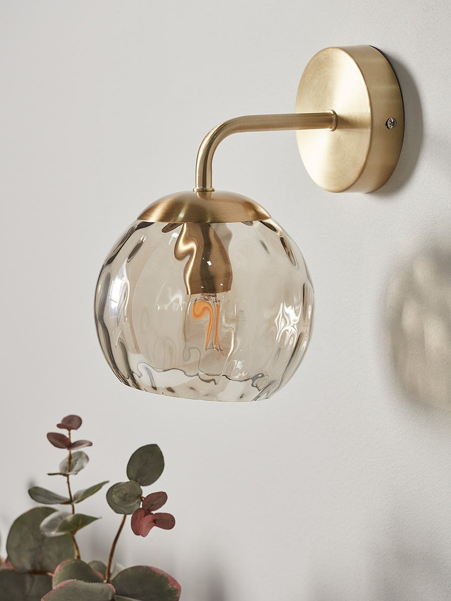 Product photograph of Dimpled Glass Wall Light from Cox and Cox