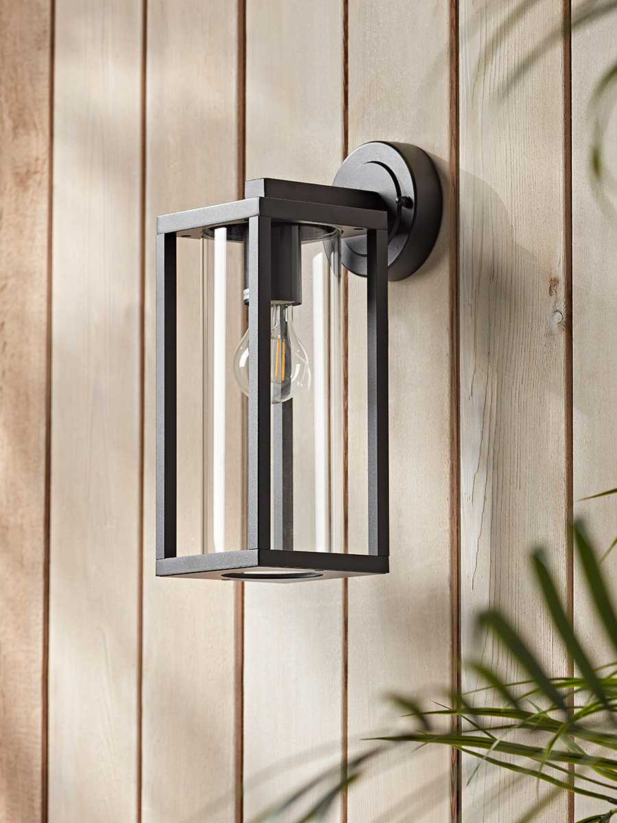 Product photograph of Box Carriage Wall Light from Cox and Cox.