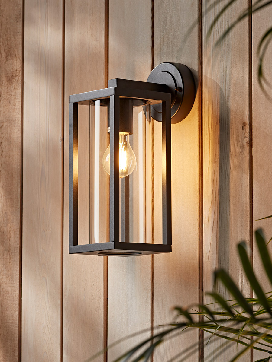 Product photograph of Box Carriage Wall Light from Cox and Cox