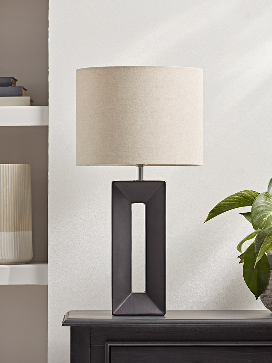 Photo of Abstract block table lamp