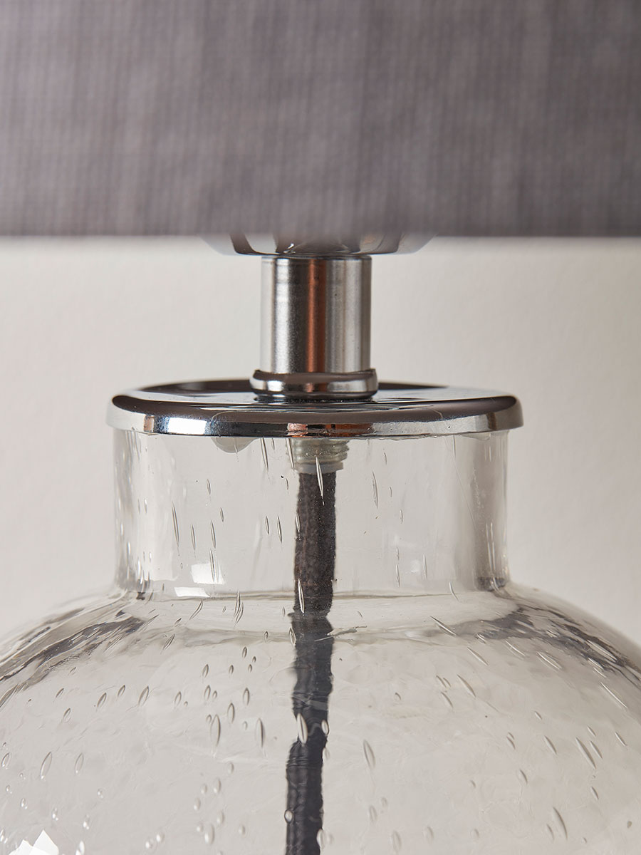 Product photograph of Bubbled Glass Table Lamp from Cox and Cox.