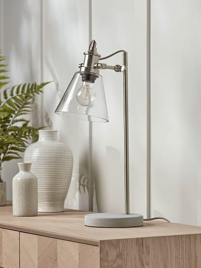 Glass & Concrete Table Lamp