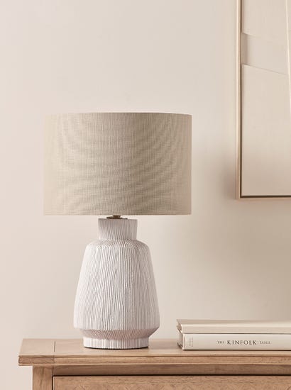 Textured Fluted Table Lamp