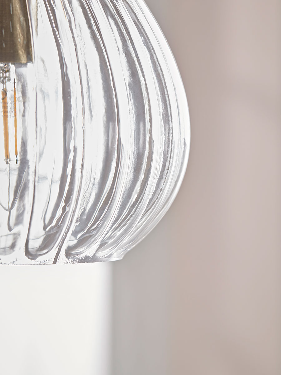 Product photograph of Fluted Tapered Pendant from Cox and Cox.