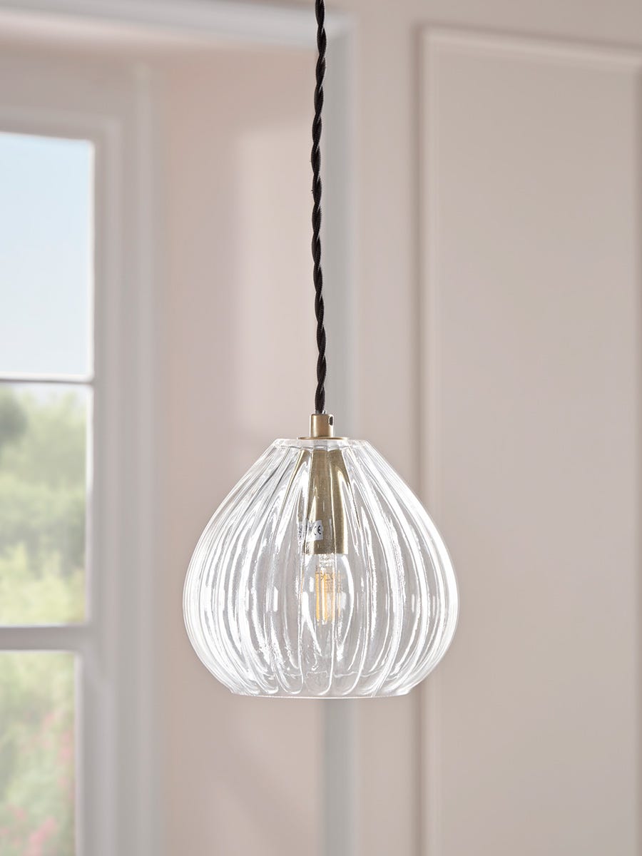 Product photograph of Fluted Tapered Pendant from Cox and Cox