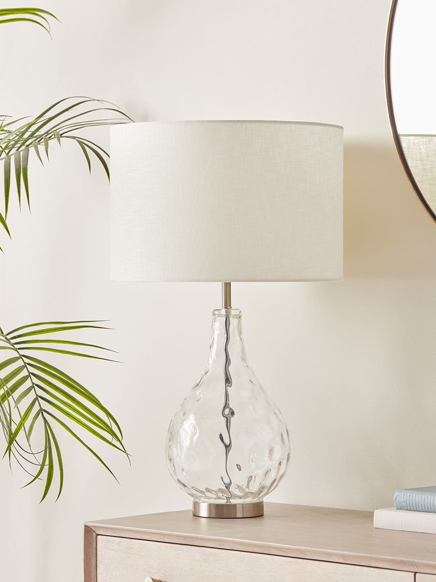 Glass desk shop lamps