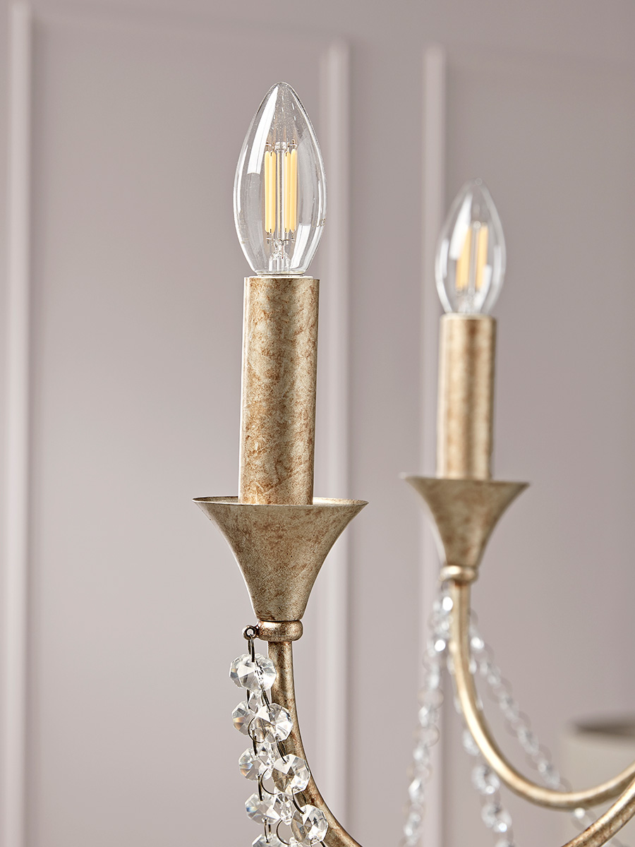 Product photograph of Five Arm Leaf Chandelier from Cox and Cox.