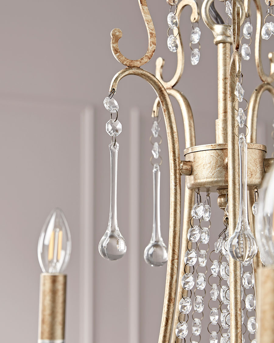 Five Arm Leaf Chandelier