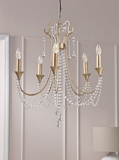 Five Arm Leaf Chandelier